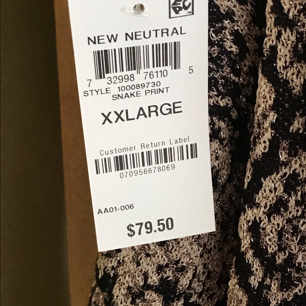 INC Sweater Snakeskin Size XXL - Picture 5 of 16
